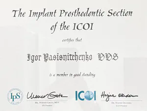 Dr. Igor Pasisnitchenko diploma 1